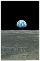 Photograph of earth taken from the moon